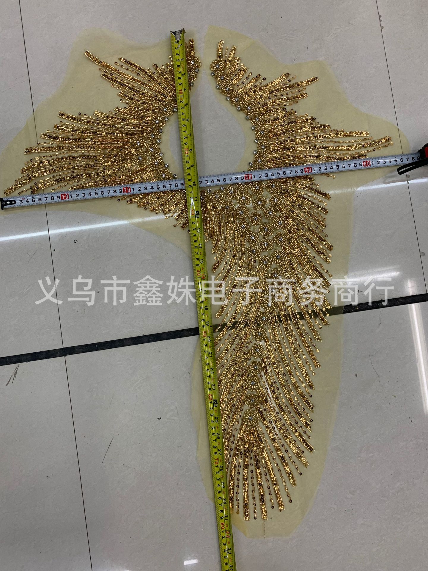 Exquisitely crafted high-quality silver round-neck beaded applique DIY clothing accessories pic 13