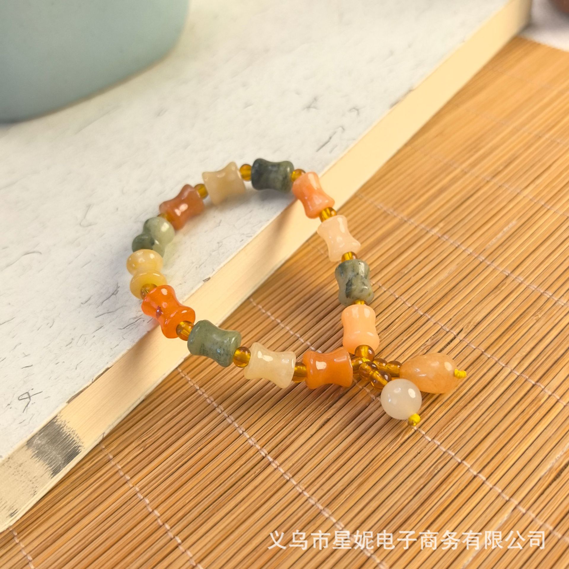 直播福利品仿金丝玉南瓜珠手串学生竹节葫芦手链小众闺蜜梅花手饰详情10