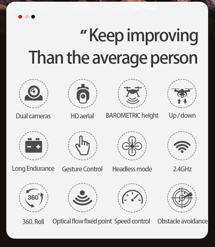外贸无人机高清航拍超长续航飞行器灯光无刷光流避障遥控飞机玩具详情2