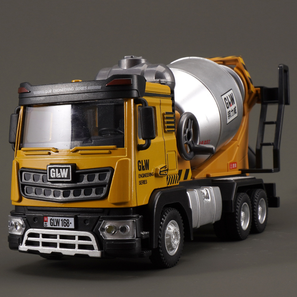 钢力威大号合金吊车玩具车儿童起重机模型工程车套装男孩搅拌车详情11