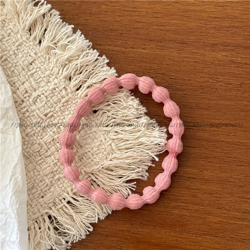 Ladylike style, gentle color series, colorful towel loops, hair bands, new daily basic leather bands, ponytail hair ties pic 27
