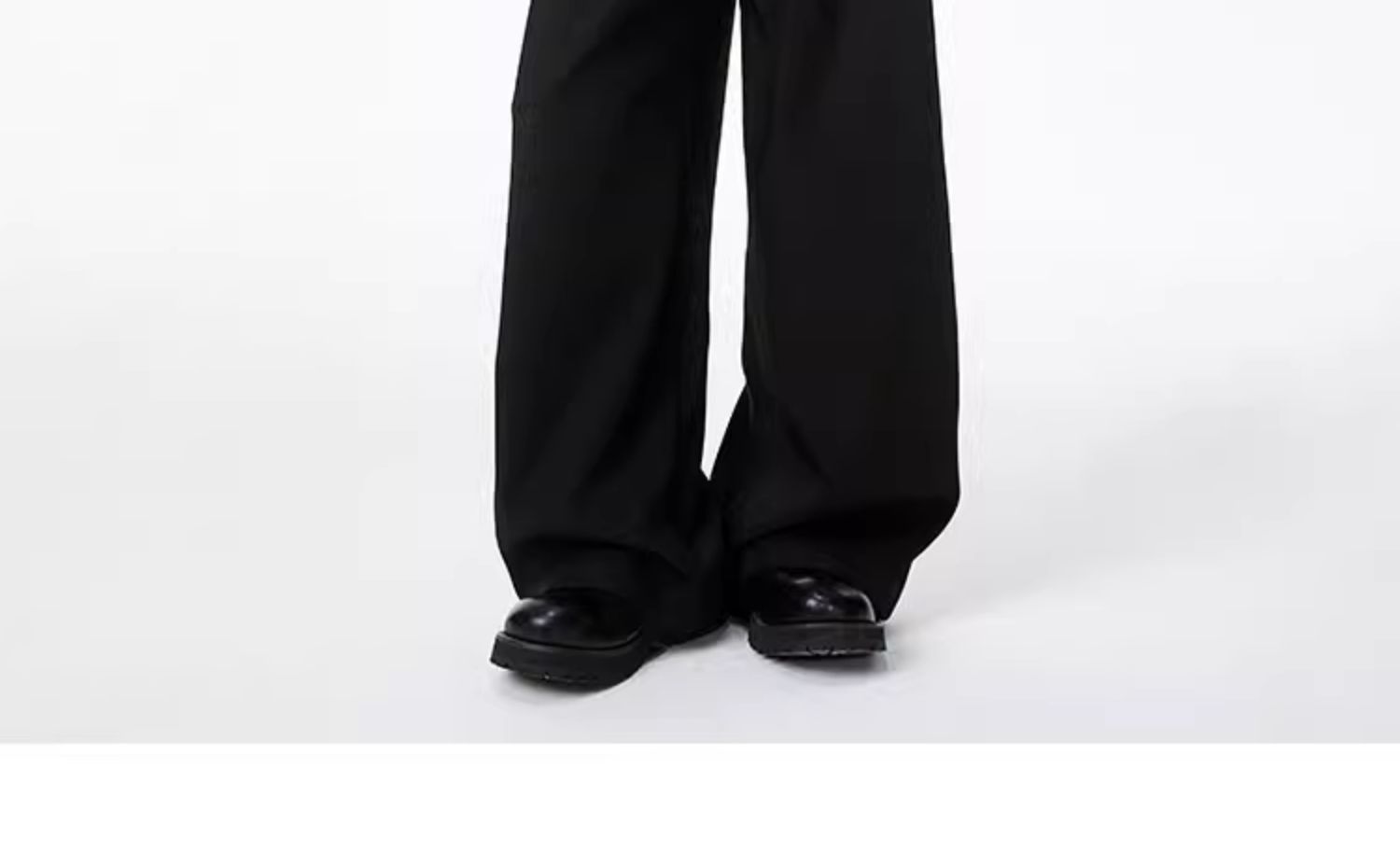 Americano cleanfit negro pantalones hombre primavera otoño recto holgada sensación casual premium sensación pantalones de pierna ancha hombre pic 6