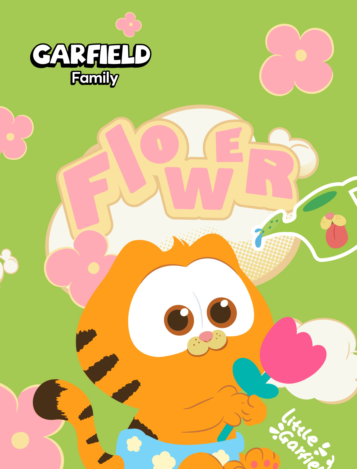 富企来正版加菲猫家族小花钥匙扣可爱挂件公仔情侣小礼品批发代发详情1