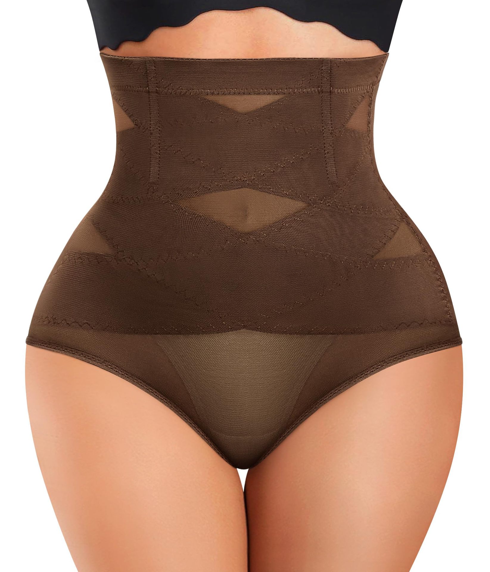 亚马逊薄款美体塑形连体衣提臀收腰收腹内裤女无痕性感塑身束腰裤详情13