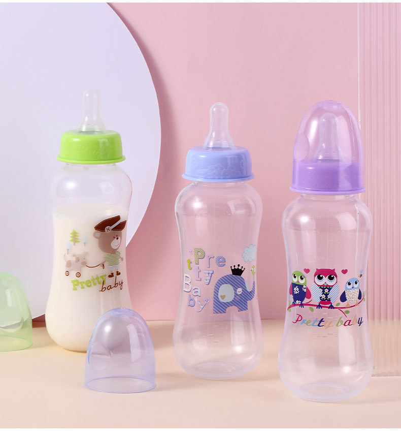 新生婴儿创意宝宝塑料奶瓶仿真硅胶奶嘴耐摔防呛奶瓶厂家批发详情13