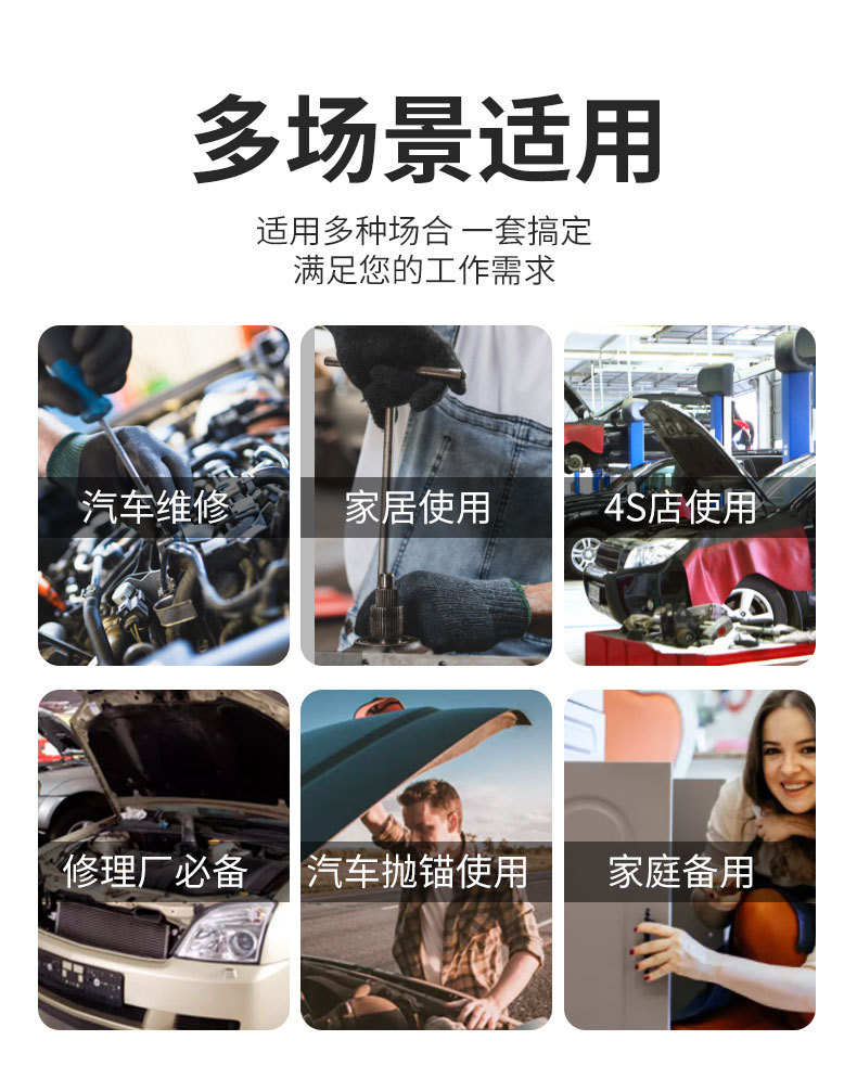 多功能套筒扳手套装组合套管棘轮板手修车五金工具汽修工具箱套装详情3