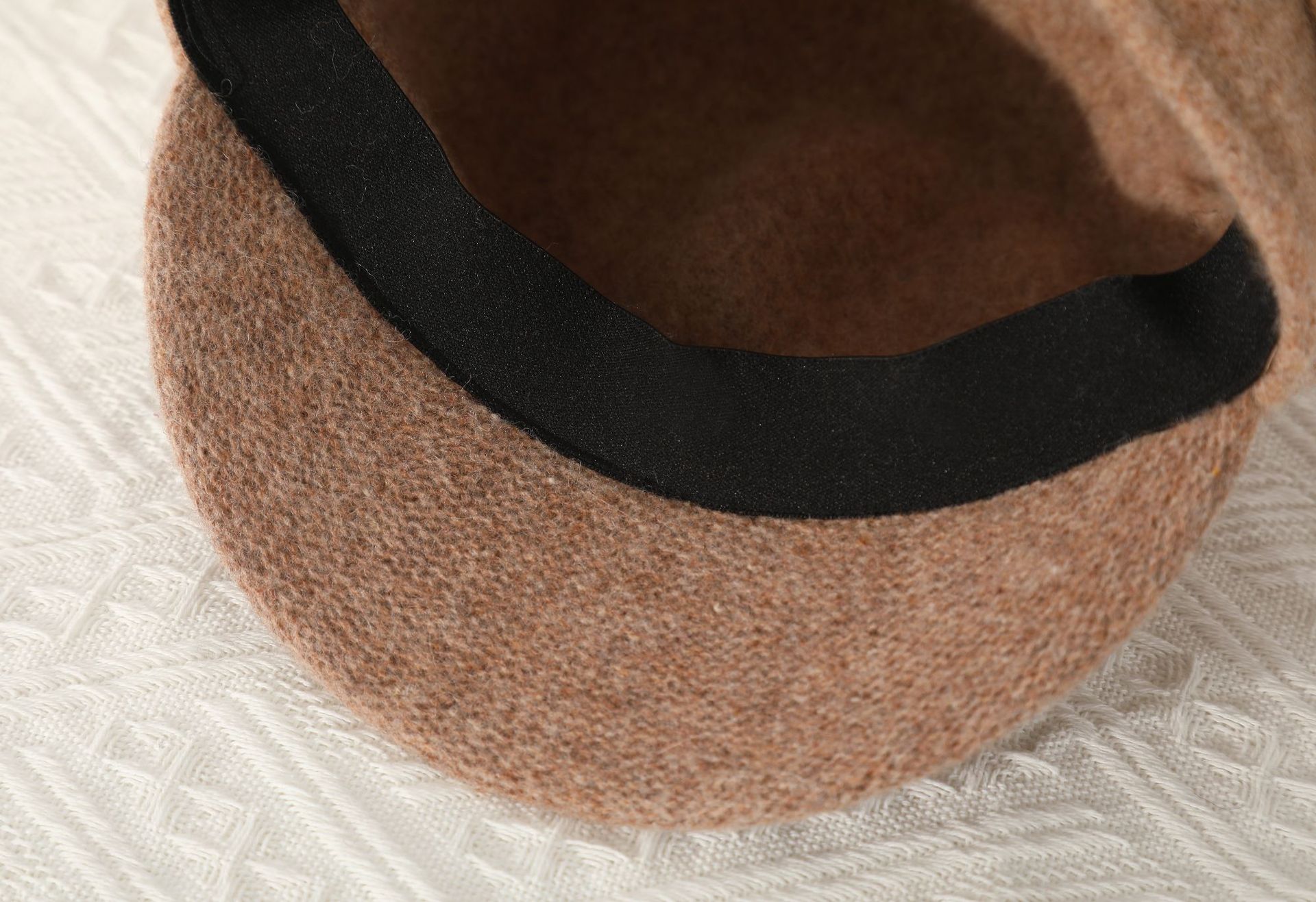 Designer all-wool newsboy cap for women, asymmetrical painter cap for autumn and winter, British style, versatile beret pic 15