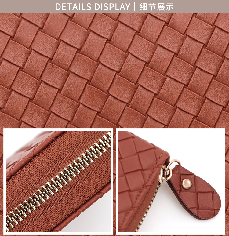 时尚Ins风编织女士卡包拉链小零钱包 男女式风琴卡包多卡位卡套详情15