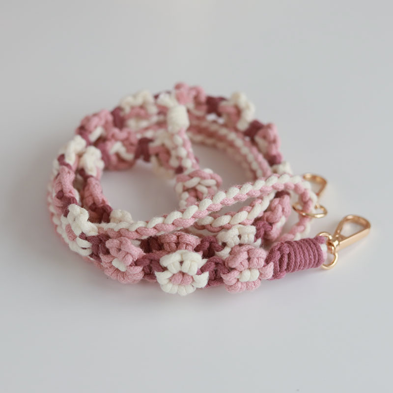 可调节手机挂绳编织相机背带 ins高颜值雏菊花朵斜挎挂脖手机挂链详情13