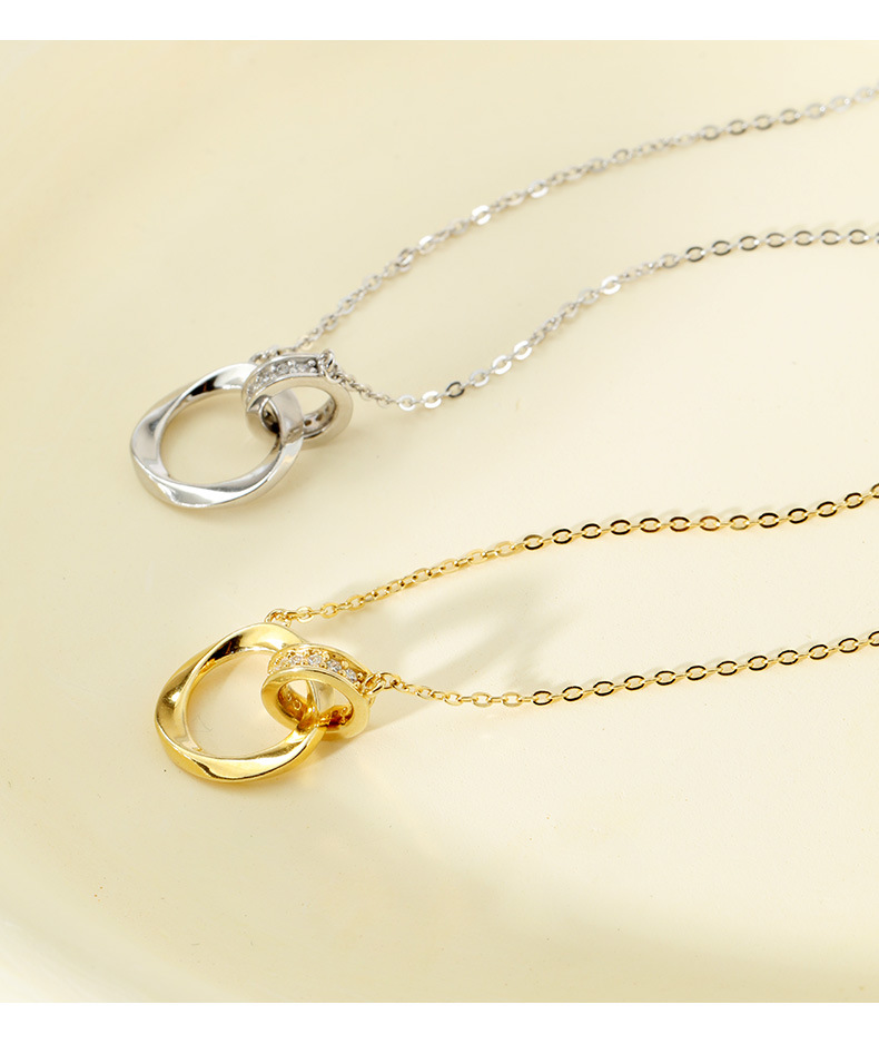 925纯银项链莫比乌斯吊坠女锁骨链小众轻奢ins青岛批发高级感配饰详情13