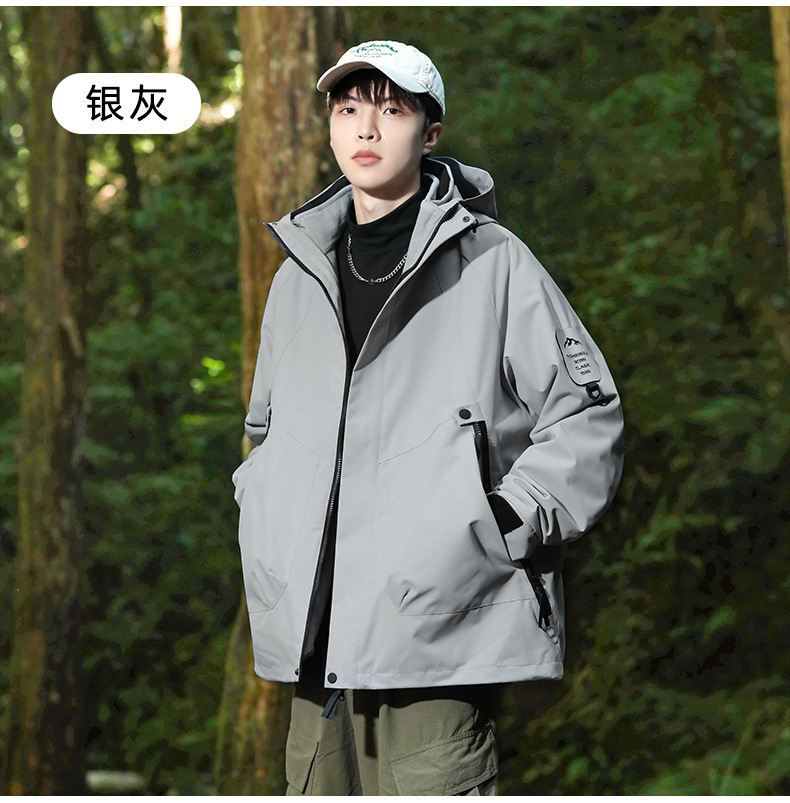 秋冬季户外冲锋衣男三合一可拆卸内胆女加绒加厚登山服夹克两件套详情17