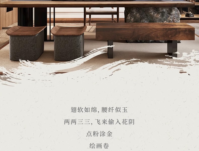 宋氏美学花鸟画客厅装饰画新中式沙发背景墙挂画方形餐厅卧室壁画详情9