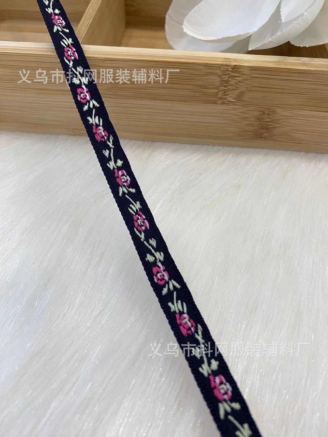 Wholesale of 0.8cm- 1cm handmade DIY bow, jacquard embroidery, webbing, hair accessories, headwear, performance costumes and accessories pic 10