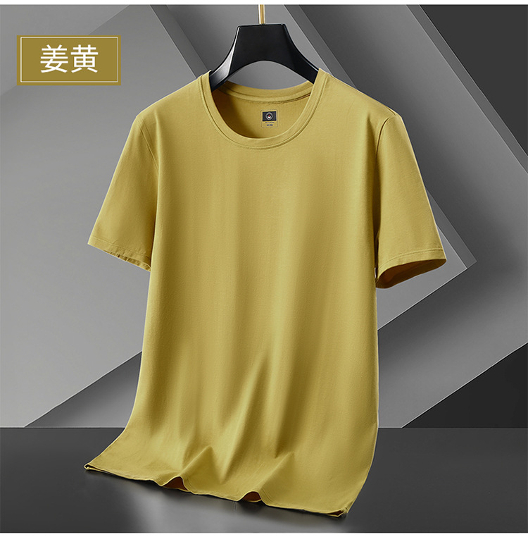 冰丝莫代尔男士短袖t恤男夏季圆领半袖男t潮牌大码男装体恤打底衫详情12