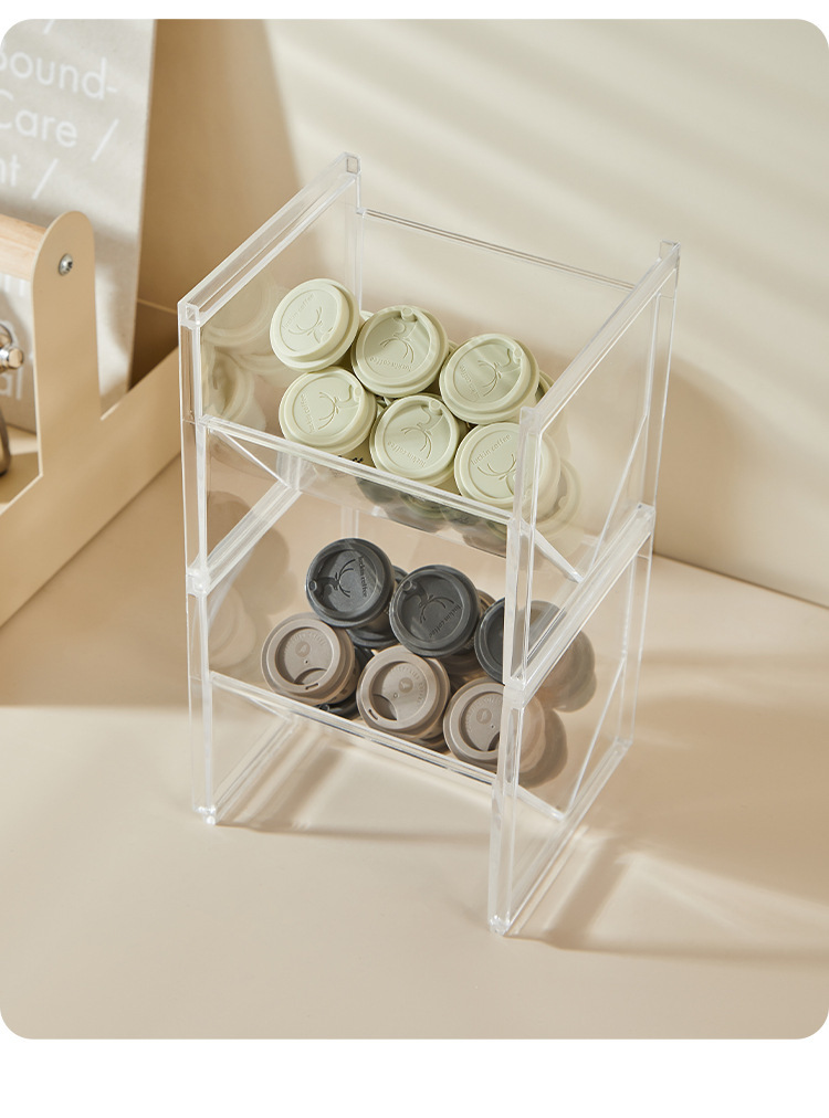 Tea bag storage box, capsule coffee storage rack, tea room shelf, office tea storage box pic 15