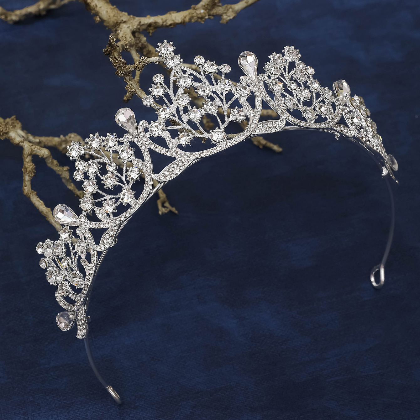 皇冠婚礼发箍新 娘头饰水钻头箍饰品 锌合金凤冠婚庆走秀新娘皇冠详情6