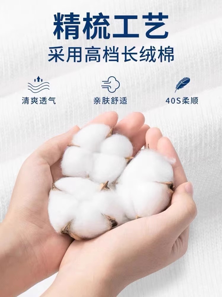 250g heavy-duty American pure cotton short-sleeved T-shirt, couple solid-color top, casual large-sized base layer, pure white T-shirt for men and women pic 3