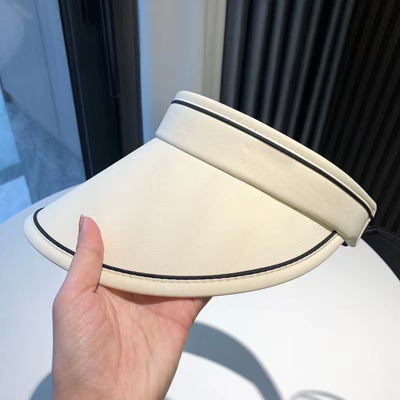 韩版uv空顶遮阳防晒帽子防紫外线大帽檐户外骑行防紫外线可折叠夏详情19