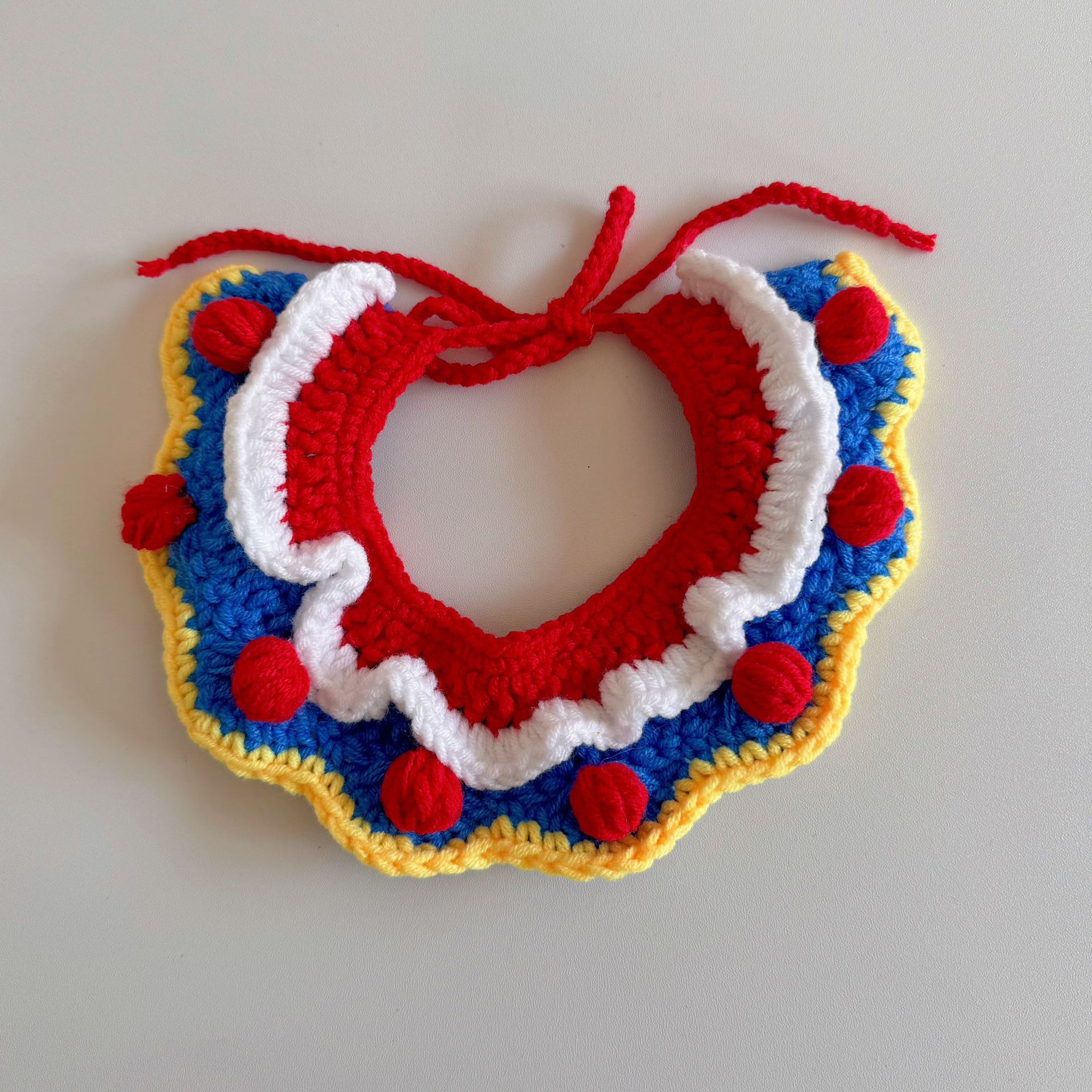 Pet hand-woven necklaces, cute cat knitted necklaces, kitten neck rings, small dog neck decorations pic 11
