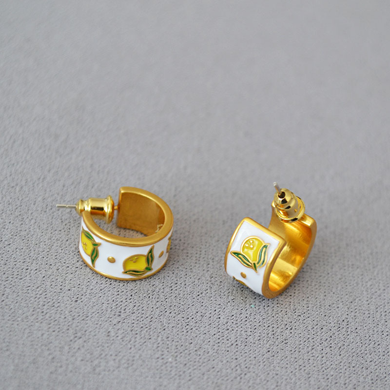 新春彩蛋清仓特价回馈欧美复古小众设计黄铜镀金个性气质耳钉耳饰详情34