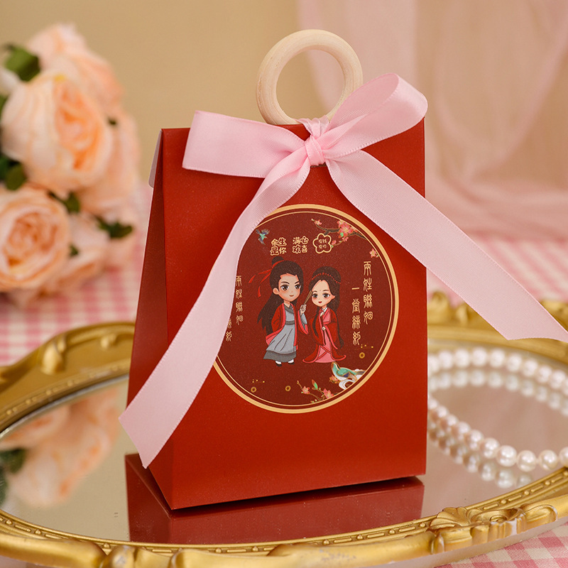 2024新款喜糖盒婚创意卡通婚礼伴手喜糖袋子糖果盒空盒详情6