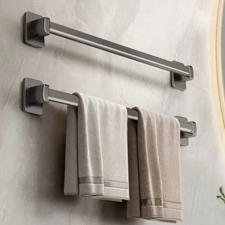 Bathroom towel rack, non-perforated bath towel rack, towel rod, bathroom hanging rod, door slipper hanging rod wholesale, multi-purpose pic 4