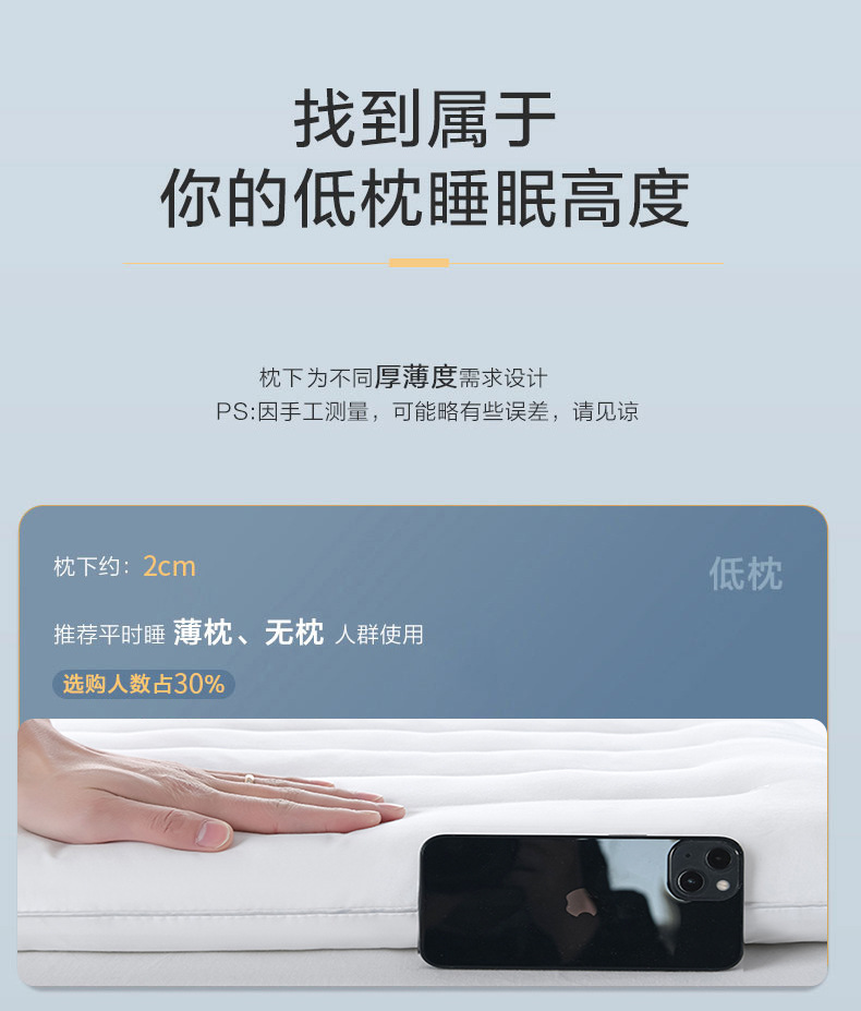 A类枕头低枕超薄枕矮枕芯软枕家用单人男护颈椎助睡眠儿童详情6