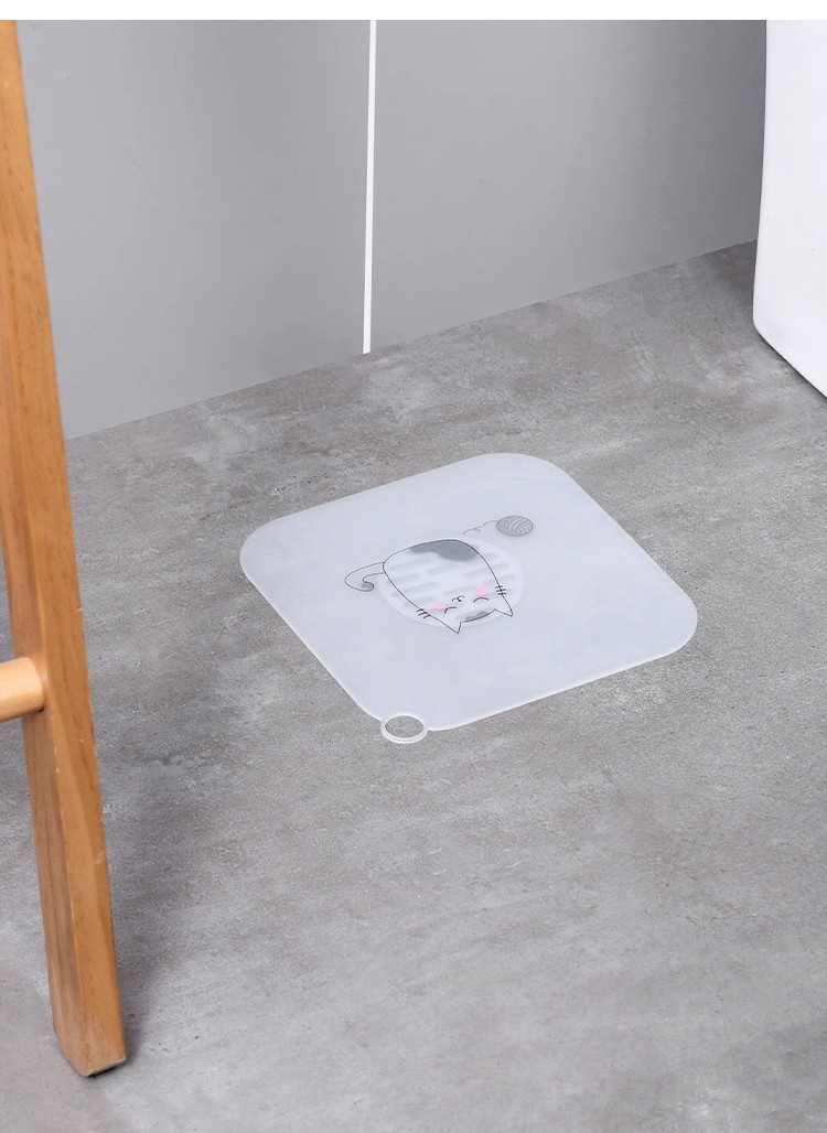 Anti-odor floor drain, household bathroom, bathroom silicone mat, washbasin drain pipe, universal anti-reverse water cover plate pad wholesale pic 19