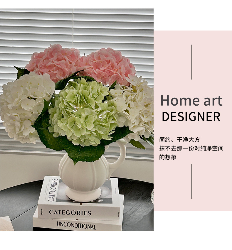 3D手感保湿大绣球仿真花176片酒店装饰花艺婚庆布置假花胶片绣球详情9