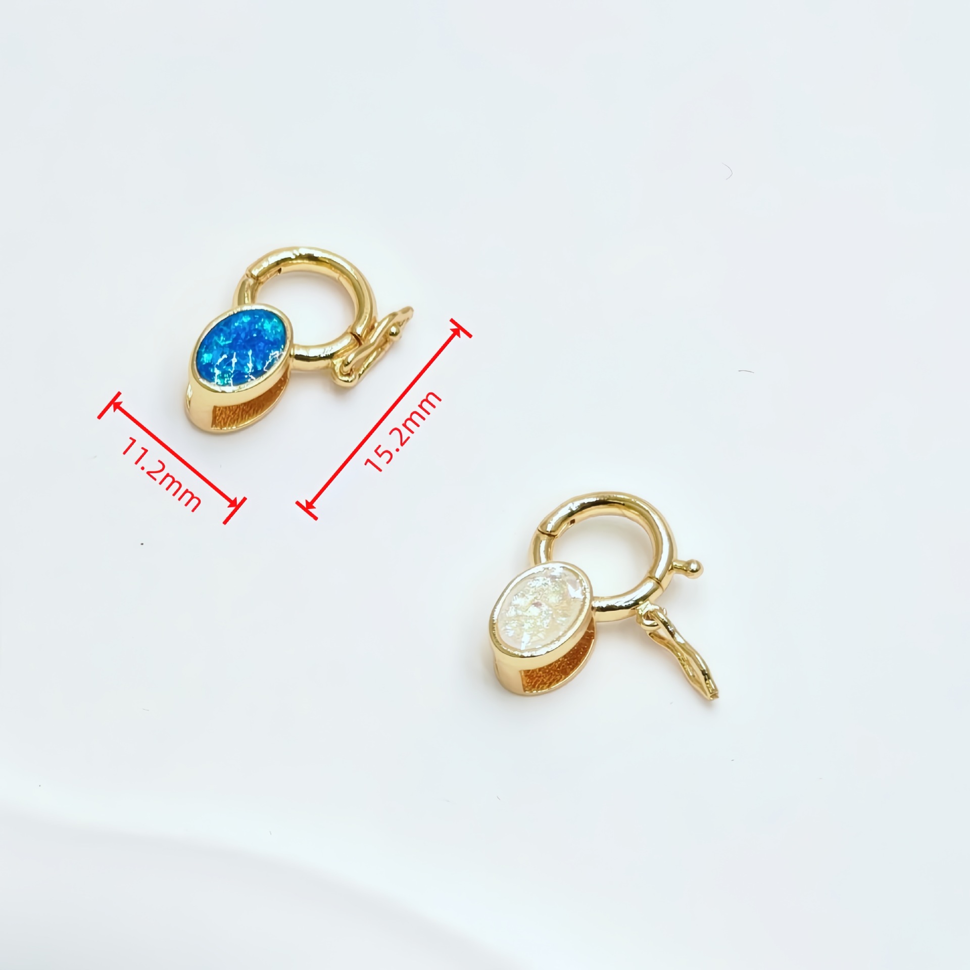 18K澳宝扣金色龙虾扣饰品扣子手链收尾连接弹簧扣diy配件材料详情13