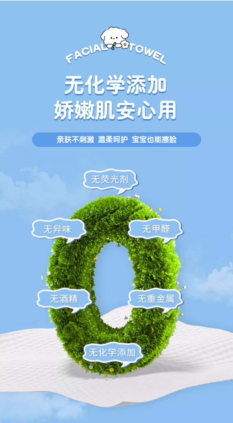一次性洗脸巾悬挂式洁面巾 加大加厚家庭装底部抽擦脸巾批发亲肤详情14