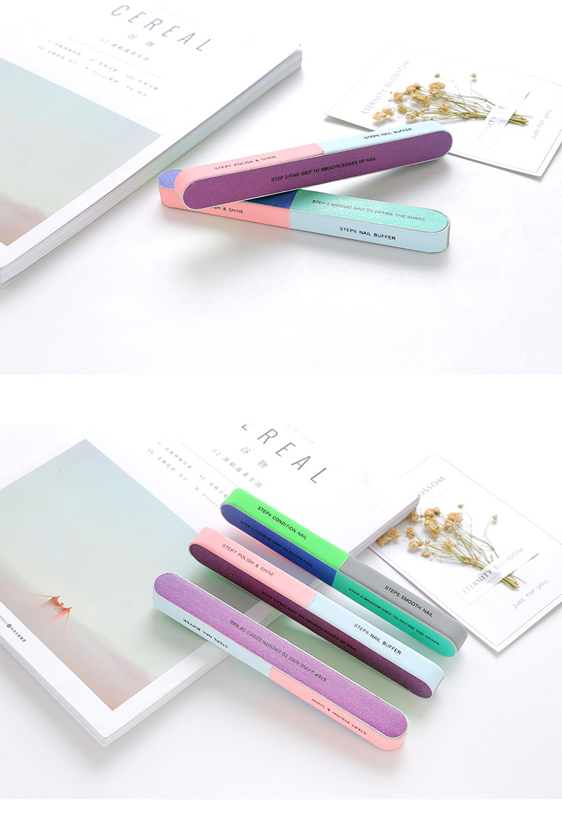 1586指甲锉打磨砂条六面抛光锉美甲工具指甲锉条双面磨指甲器详情9