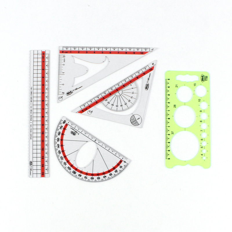 Cross-border wholesale of multi-functional office stationery ruler sets, 15cm, 20cm, 30cm straight rulers available for foreign trade customization pic 17