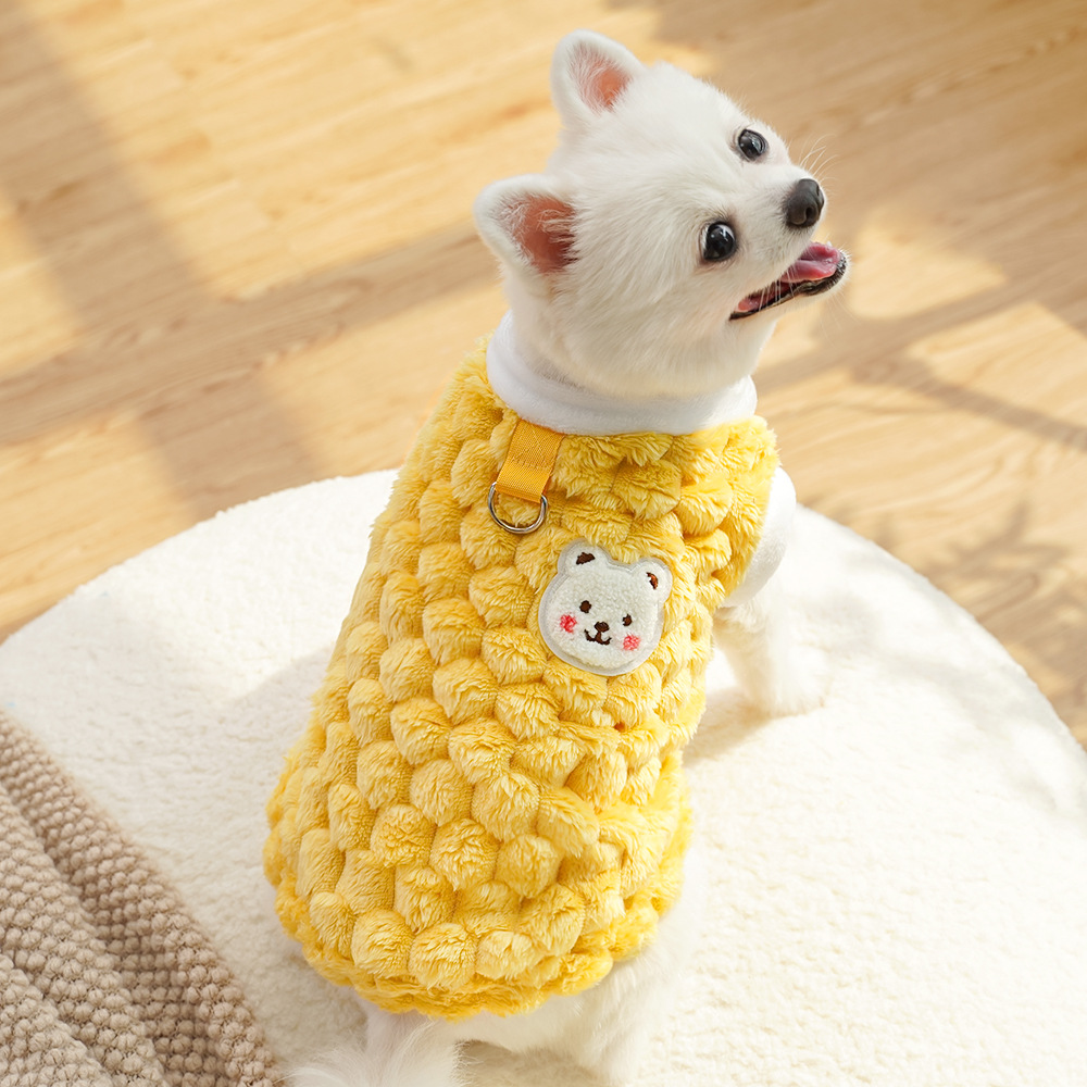 New autumn and winter collection of dog towing clothes, Bichon Frise pet, Teddy, Schnauzer cat supplies with fleece for wholesale pic 18