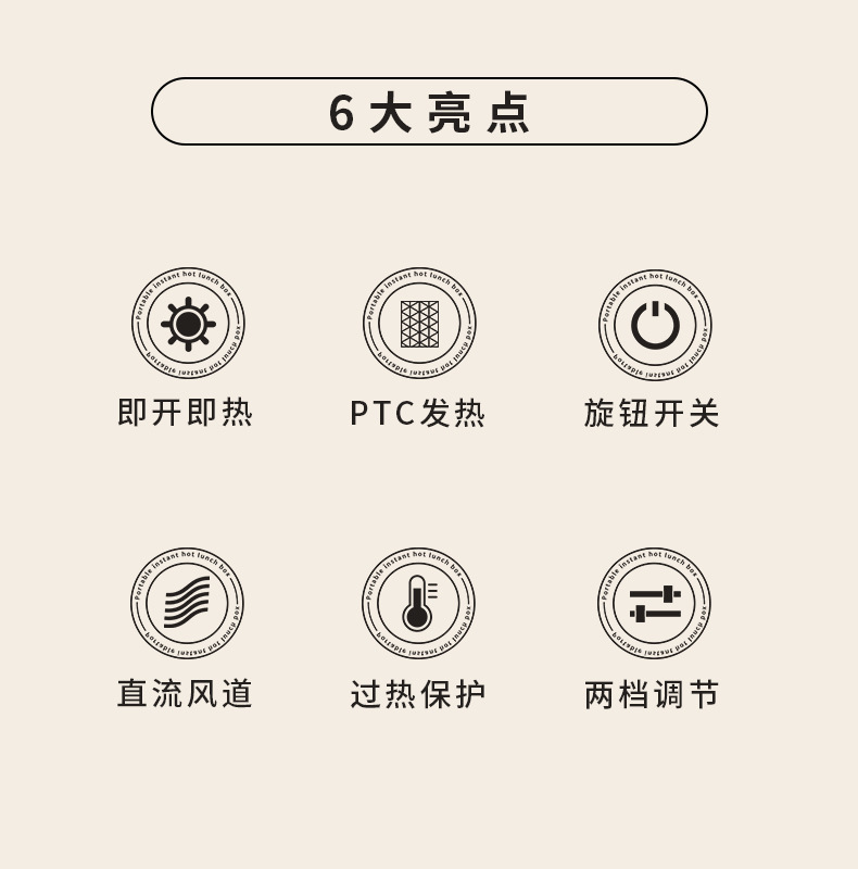 现货桌面暖风机室内小型取暖器取暖器PTC陶瓷电商代发电暖气速热详情2