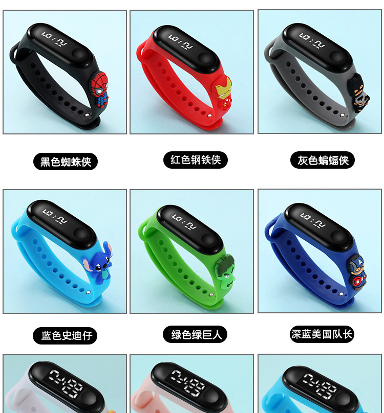 【M3】现货卡通公仔儿童手表创意个性运动触控电子LED 防水手环表详情14