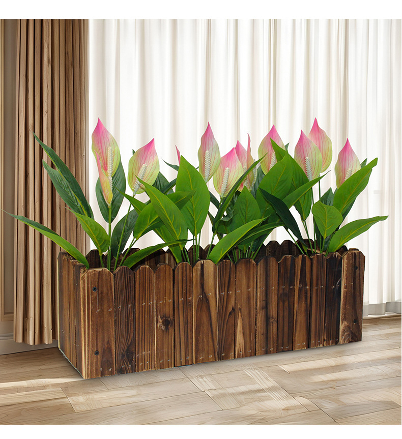 Artificial flowers: outdoor white anthurium, garden decoration, restaurant partition flowers, indoor red anthurium, indoor plastic anthurium, artificial plants pic 4