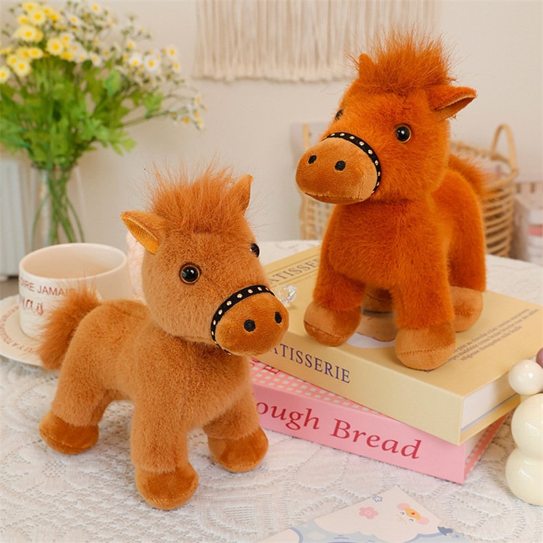 可旋转仿真小马可爱小马玩偶公仔毛绒玩具国潮玩具马年吉祥物娃娃女孩礼物详情12