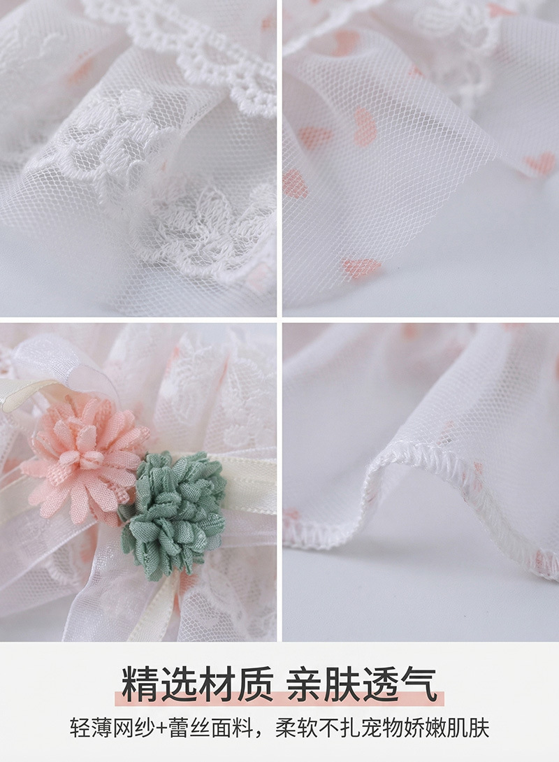 New pet supplies: Cat drool wipes, dog collars, exquisite wooden lace bibs, cute factory direct sales pic 5