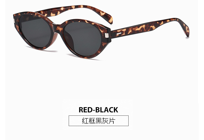 The 2025 new trendy Ankela red cat-eye sunglasses for women, a high-end look, UV protection, Korean style pic 12