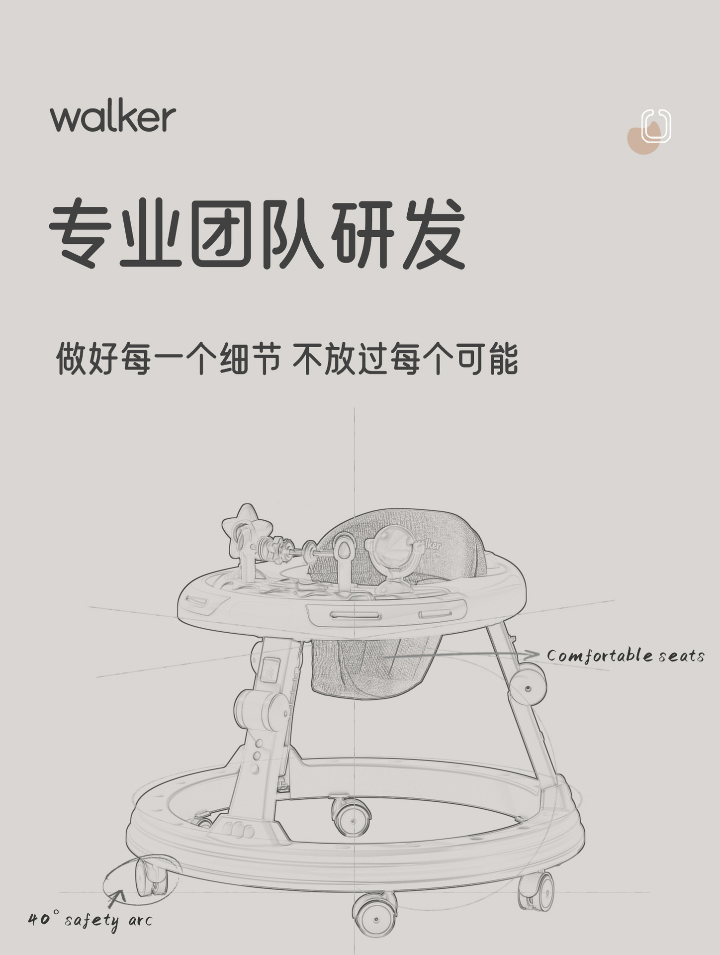 婴幼儿学步车助步车多功能儿童手推可折叠高低调四合一婴儿学步车详情4