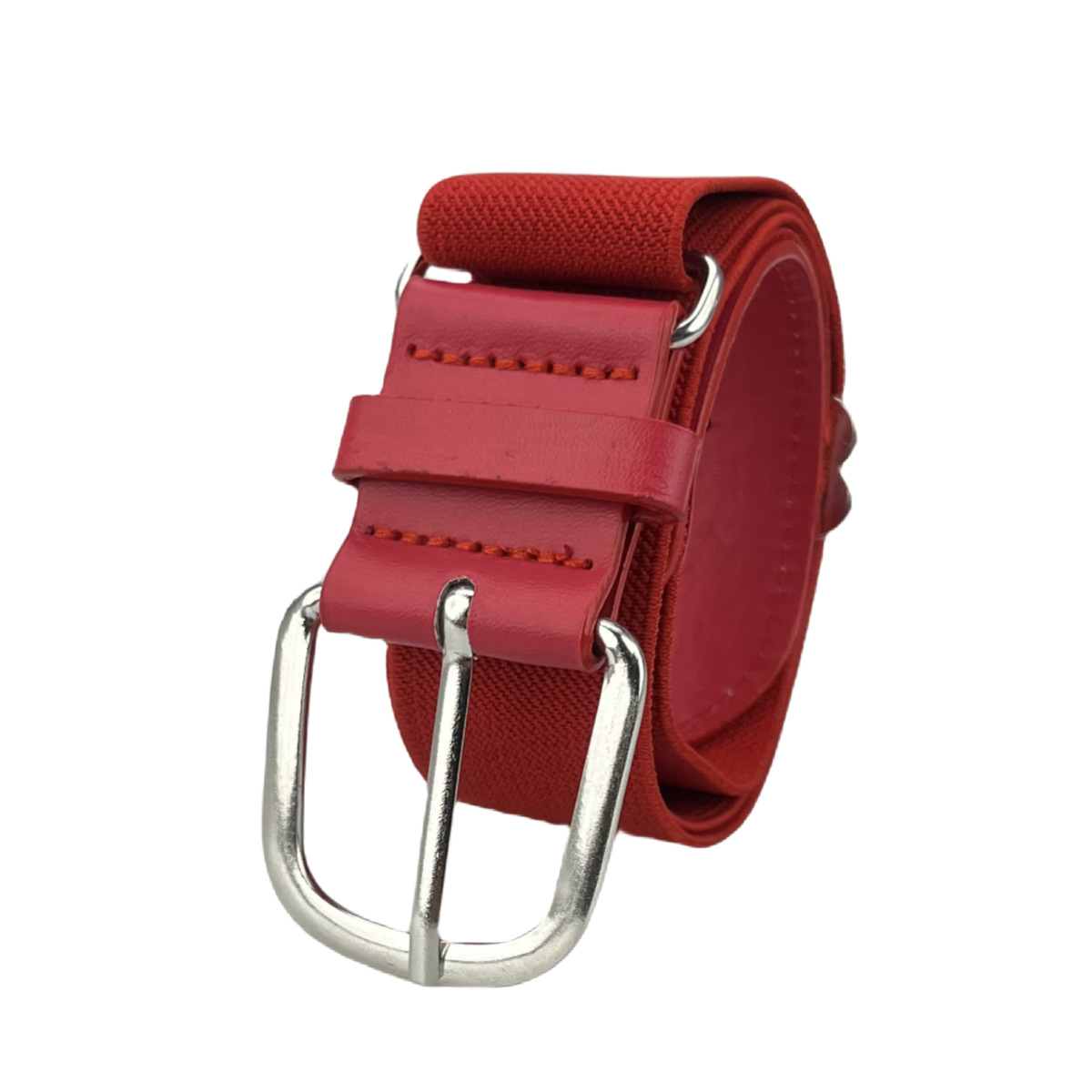 弹力超强腰带男女户外运动可调节高档PU透气编织加厚松紧棒球皮带详情8