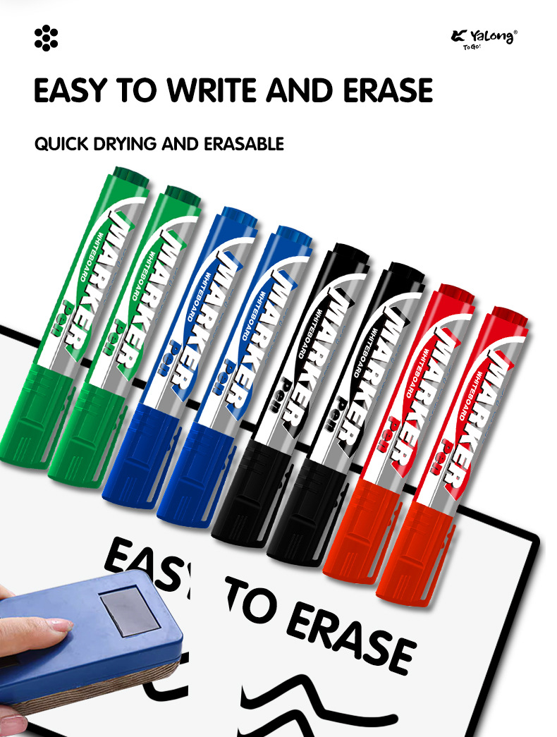 Yalong Cross-border Student Wholesale Quick-drying ink pens, office supplies, whiteboard pens, paint marker pen sets, Macado pic 4