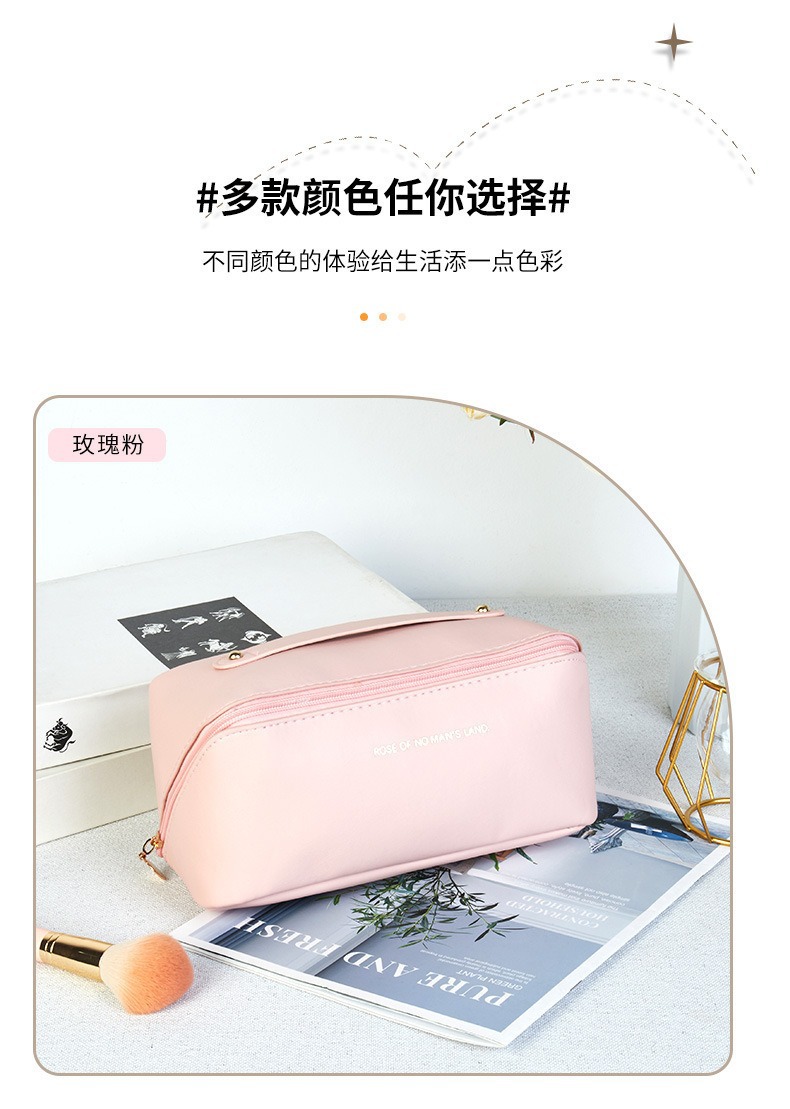 Light luxury style velvet makeup bag, storage bag, fabric toiletries and makeup bag pic 7
