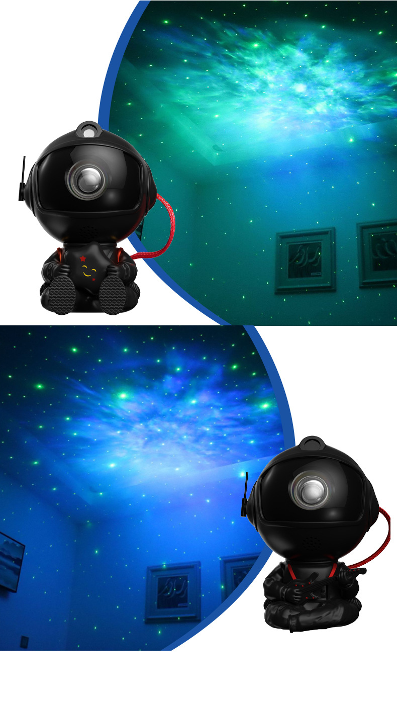 跨境宇航员星空灯七彩投影灯LED激光星灯卧室LED投影宇航员投影灯详情4