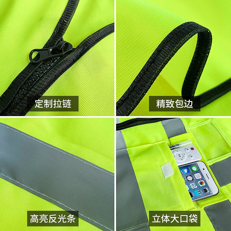 Multi-pocket reflective vests, reflective vests, reflective vests, chauffeur services, construction work, sanitation duty, traffic, cycling safety suits pic 2