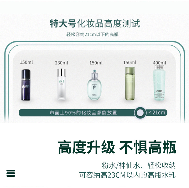 化妆品收纳盒塑料抽屉式护肤品收纳架梳妆台置物架桌面口红收纳盒详情3