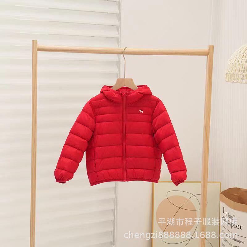儿童新款超轻羽绒服白鸭绒轻薄连帽外套男童女童中大童春秋短款详情22