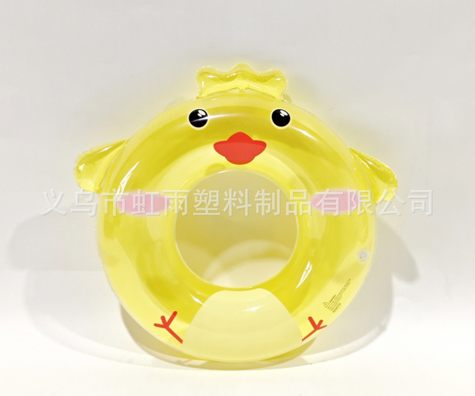 虹雨加厚卡通动物儿童充气泳圈环保透明水上玩具厂家批发运动户外游泳用品详情5