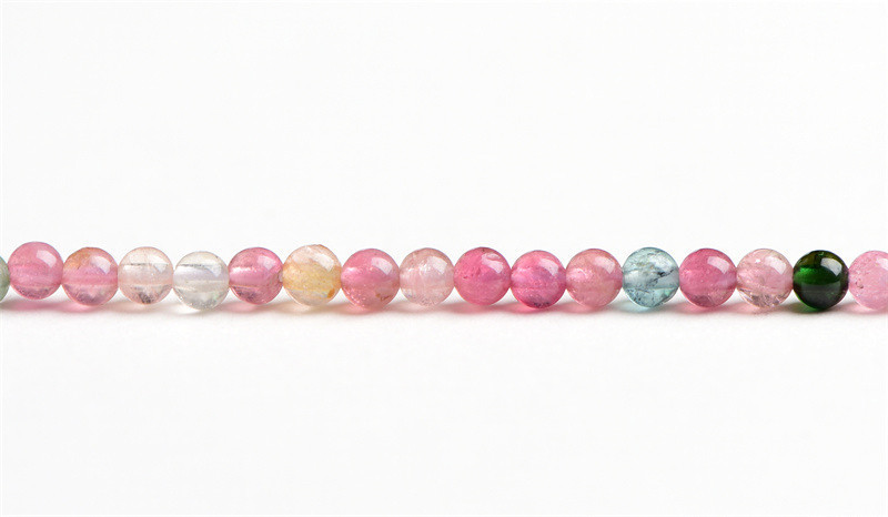 Jiuya Crystal Natural 7A Grade Small Particle Tourmaline Loose Beads Seven-color Tourmaline round Beads Ring Accessories wholesale pic 26